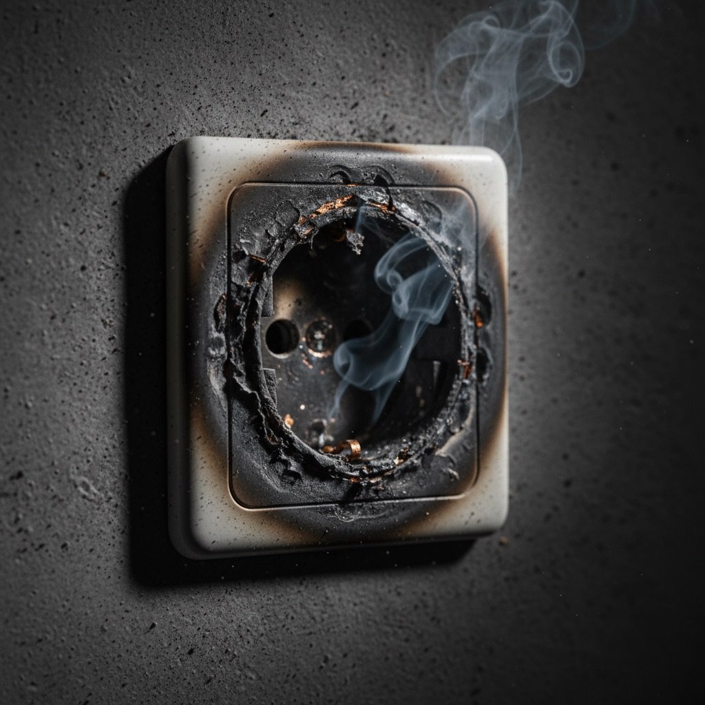 verbrand stopcontact